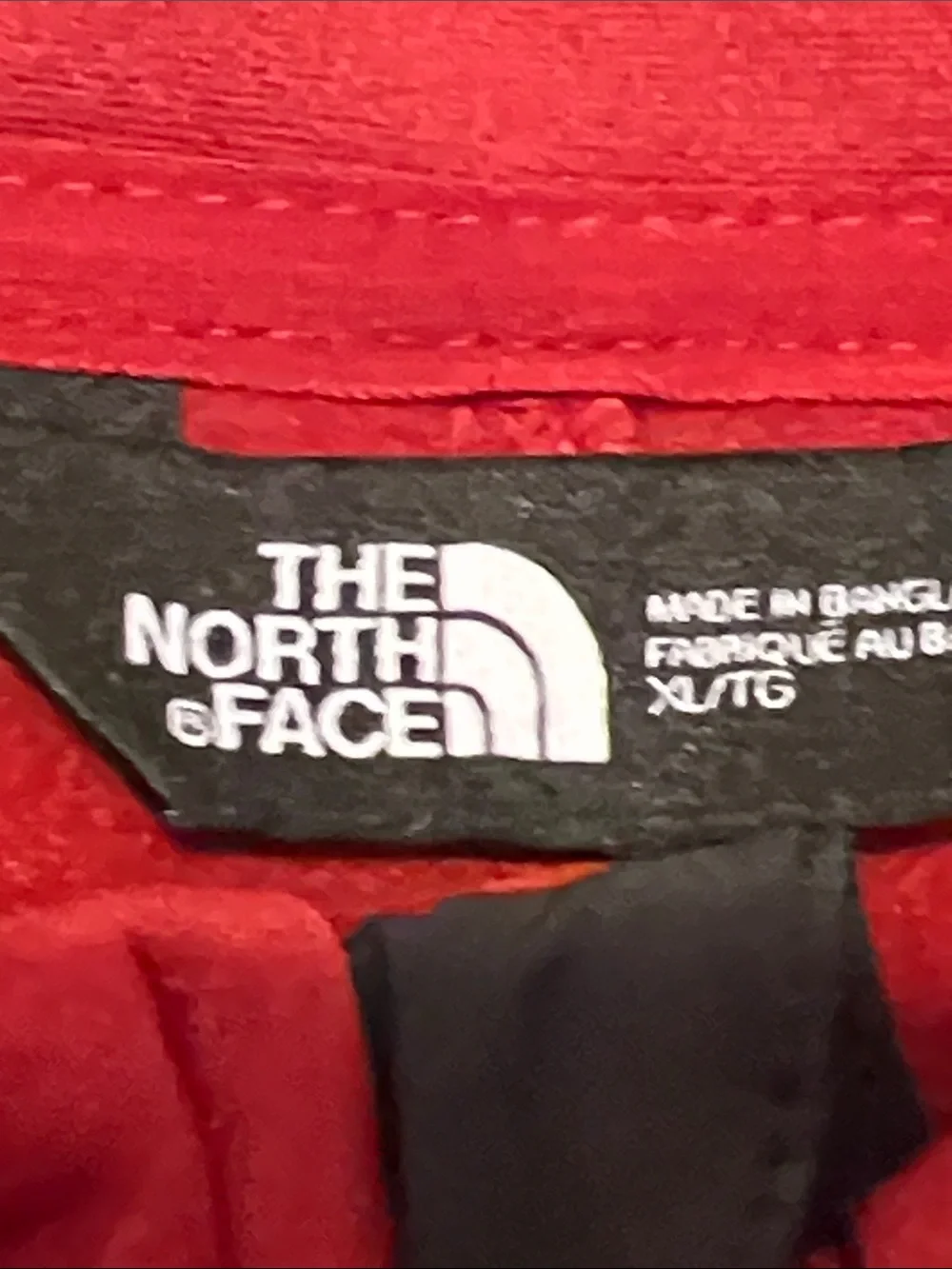 The North Face Red Utility Jacket with Black Chest Pocket